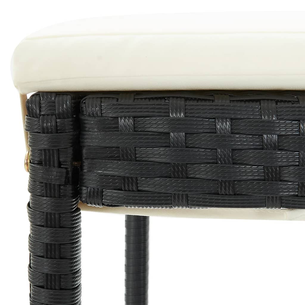 vidaXL Garden Bar Set | Black | Solid Acacia Wood | Standard |  Tough