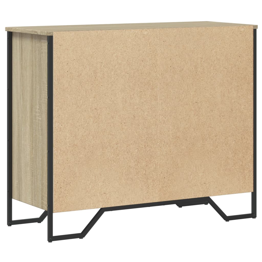 vidaXL Chest of Drawers Sonoma Oak 91x35.5x74.5 cm Engineered wood