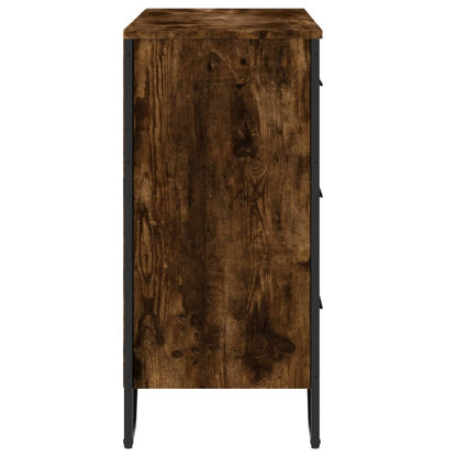 vidaXL Chest of Drawers Smoked Oak 91x35,5x74,5 cm Engineered Wood