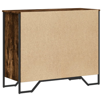 vidaXL Chest of Drawers Smoked Oak 91x35,5x74,5 cm Engineered Wood
