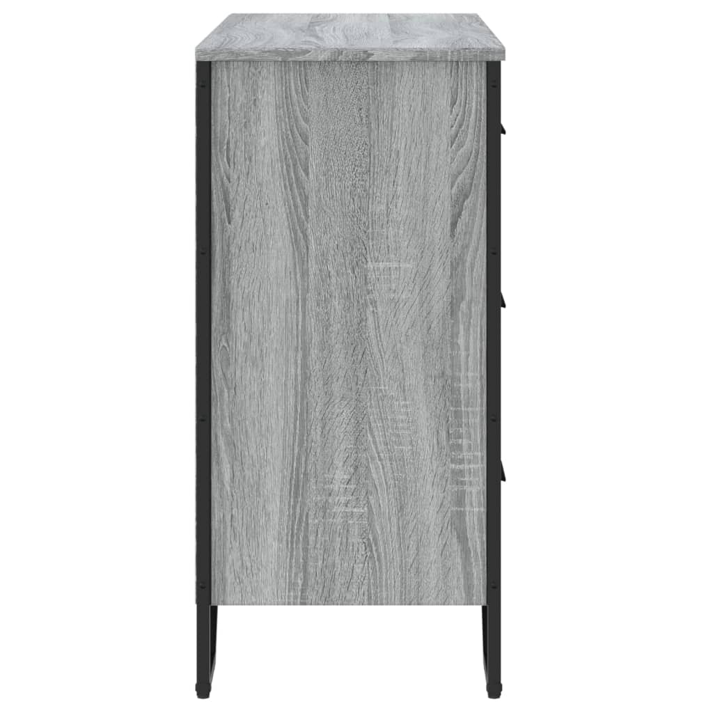 vidaXL Chest of Drawers Grey Sonoma 91x35.5x74.5 cm Engineered wood