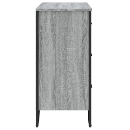 vidaXL Chest of Drawers Grey Sonoma 91x35.5x74.5 cm Engineered wood