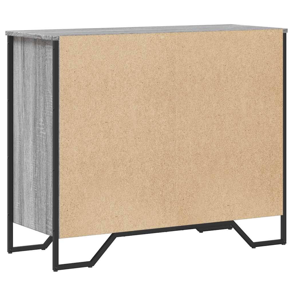 vidaXL Chest of Drawers Grey Sonoma 91x35.5x74.5 cm Engineered wood