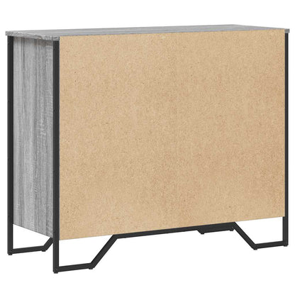 vidaXL Chest of Drawers Grey Sonoma 91x35.5x74.5 cm Engineered wood