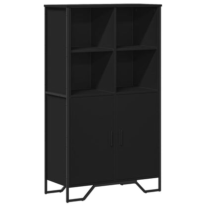 vidaXL Highboard Black 79,5x35,5x137,5 cm Engineered Wood