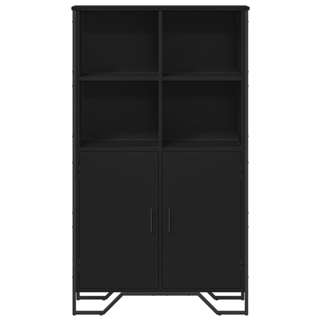 vidaXL Highboard Black 79.5x35.5x137.5 cm Engineered wood