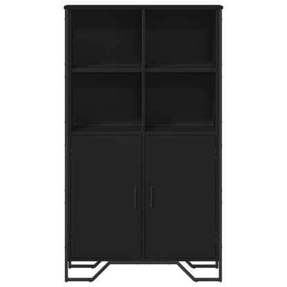vidaXL Highboard Black 79,5x35,5x137,5 cm Engineered Wood