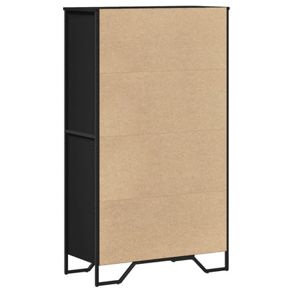 vidaXL Highboard Black 79,5x35,5x137,5 cm Engineered Wood
