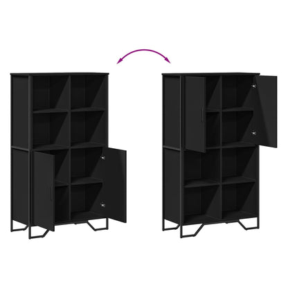 vidaXL Highboard Black 79.5x35.5x137.5 cm Engineered wood