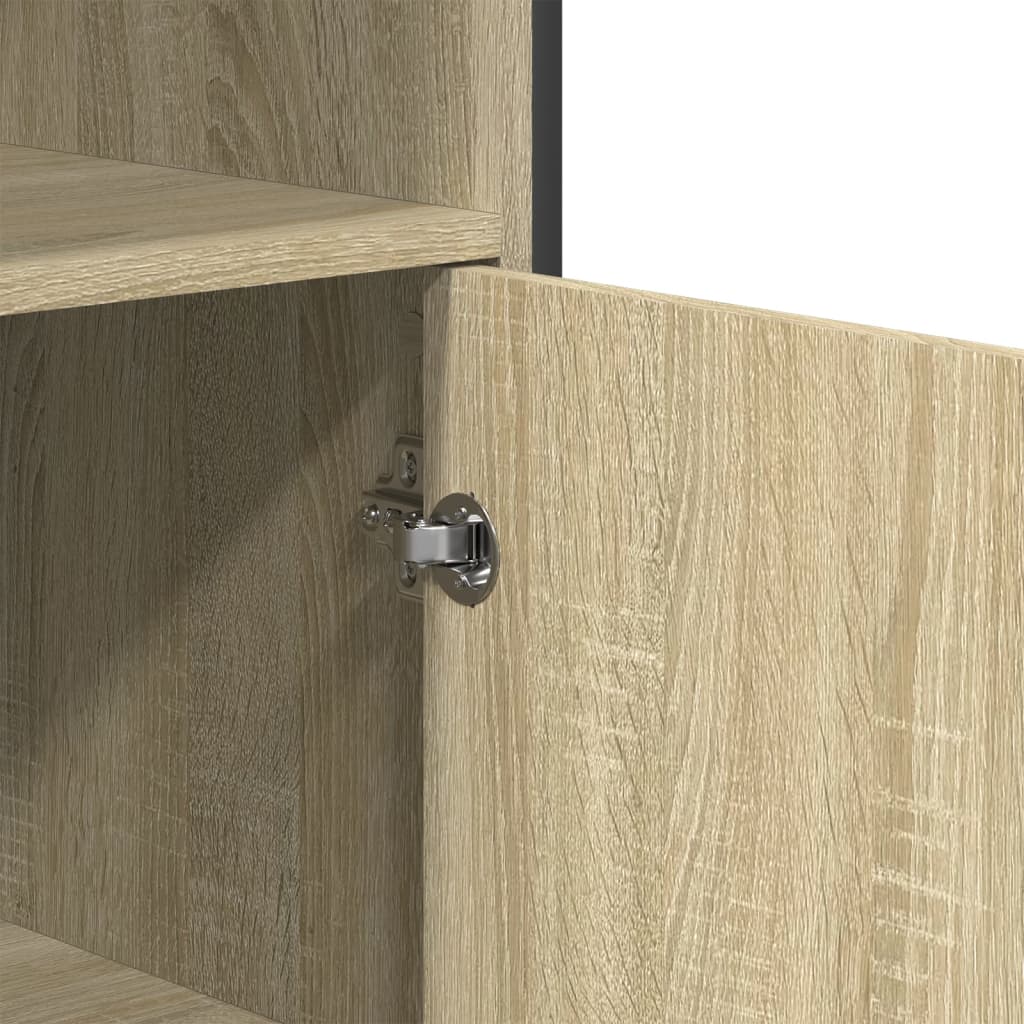 vidaXL Highboard Sonoma Oak 79,5x35,5x137,5 cm Engineered Wood