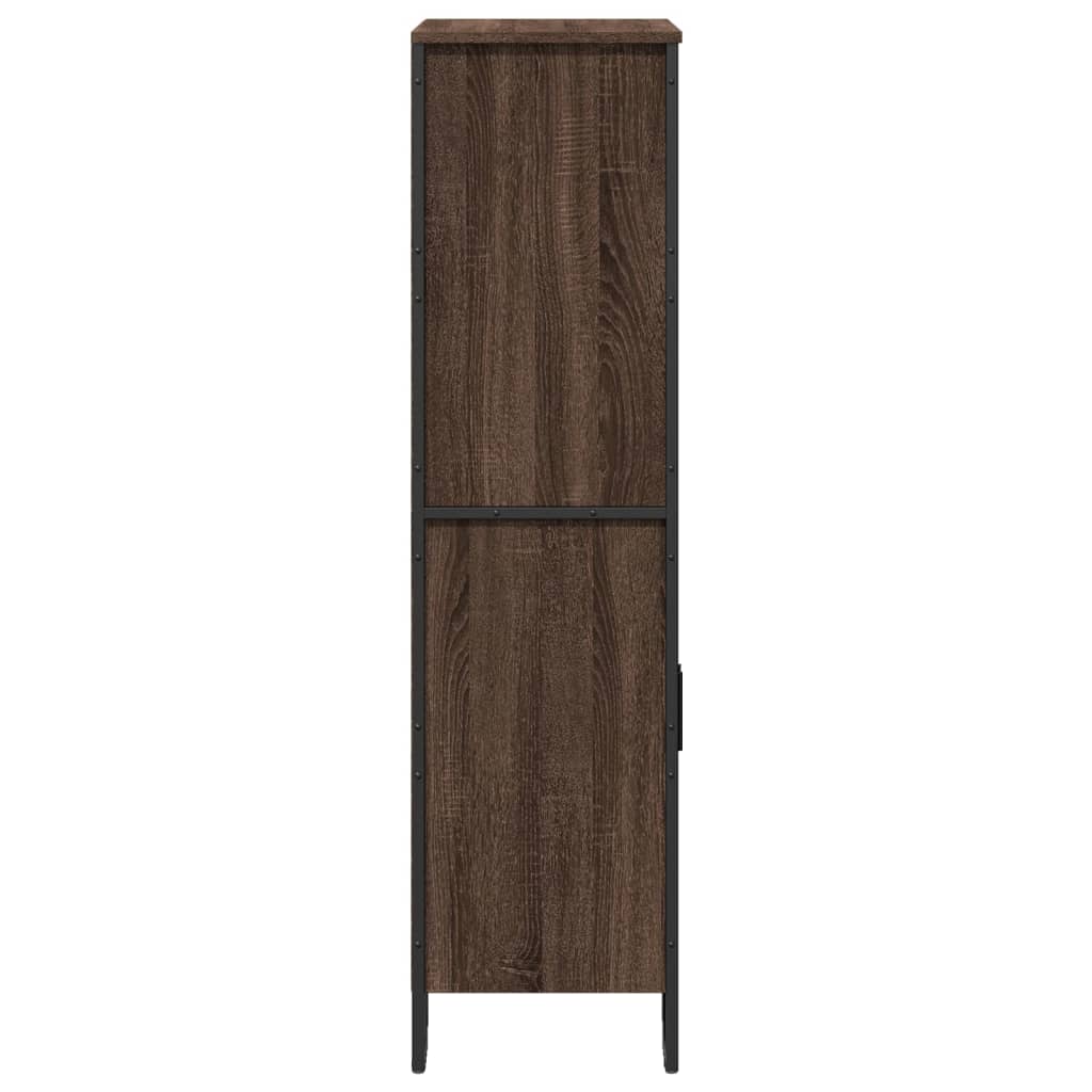 vidaXL Highboard Brown Oak 79,5x35,5x137,5 cm Engineered Wood