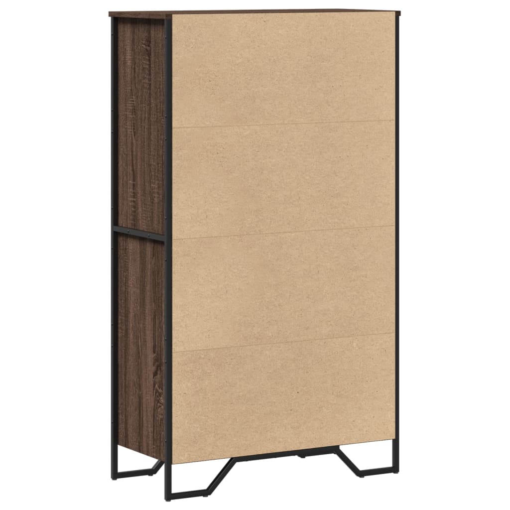 vidaXL Highboard Brown Oak 79,5x35,5x137,5 cm Engineered Wood