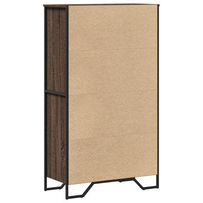 vidaXL Highboard Brown Oak 79,5x35,5x137,5 cm Engineered Wood