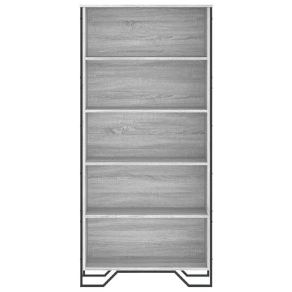 vidaXL Book Cabinet Grey Sonoma 80x31x169 cm Engineered wood