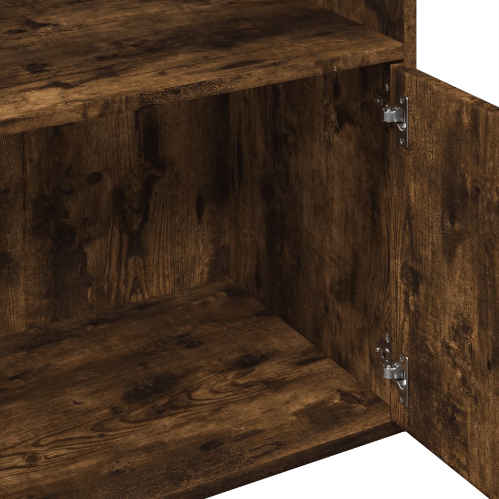 vidaXL Bookcase Smoked Oak 100x36x189 cm Engineered Wood
