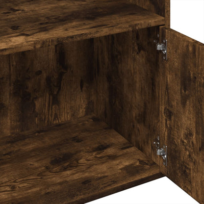 vidaXL Bookcase Smoked Oak 100x36x189 cm Engineered Wood