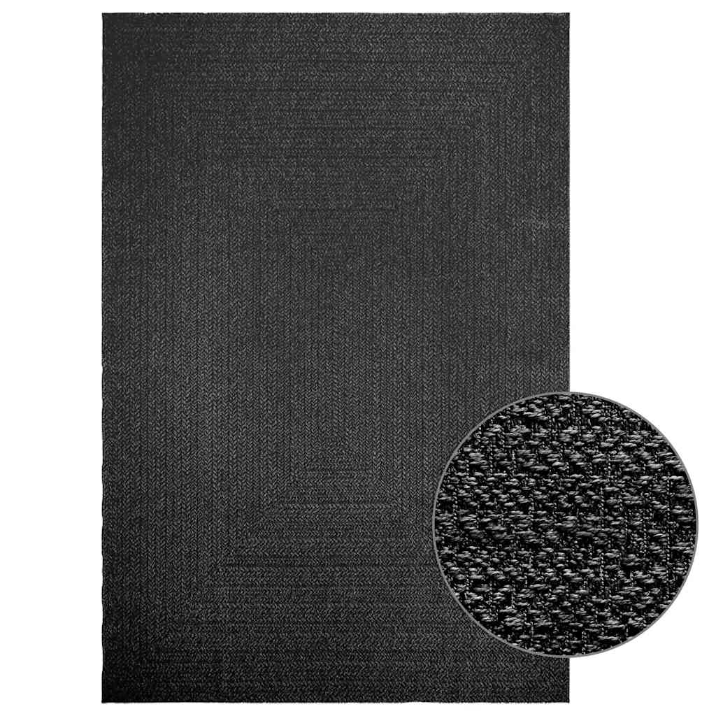 vidaXL Rug ZIZUR Anthracite 200x290 cm Jute Look Indoor and Outdoor