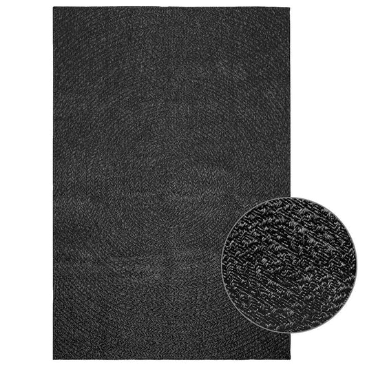 vidaXL Rug ZIZUR Anthracite 140x200 cm Jute Look Indoor and Outdoor