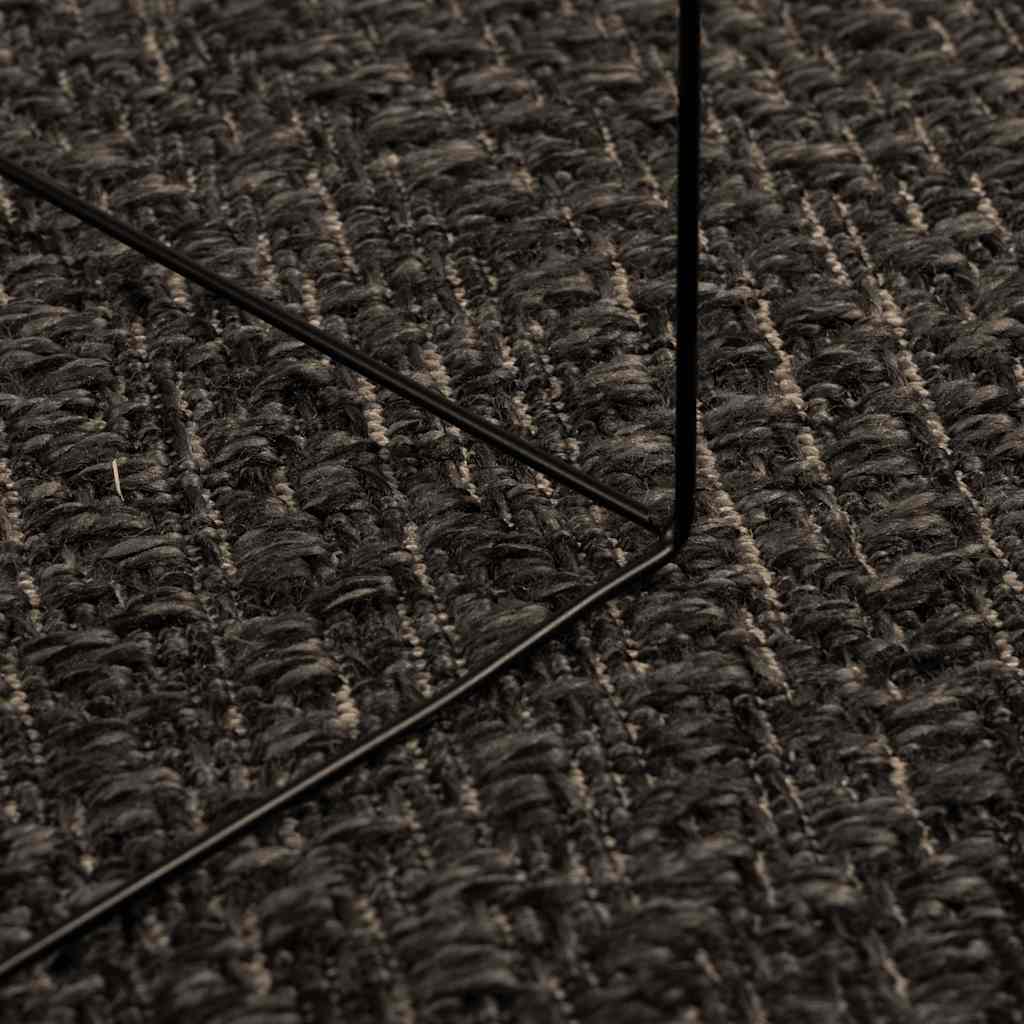 vidaXL Rug ZIZUR Anthracite 160x230 cm Jute Look Indoor and Outdoor