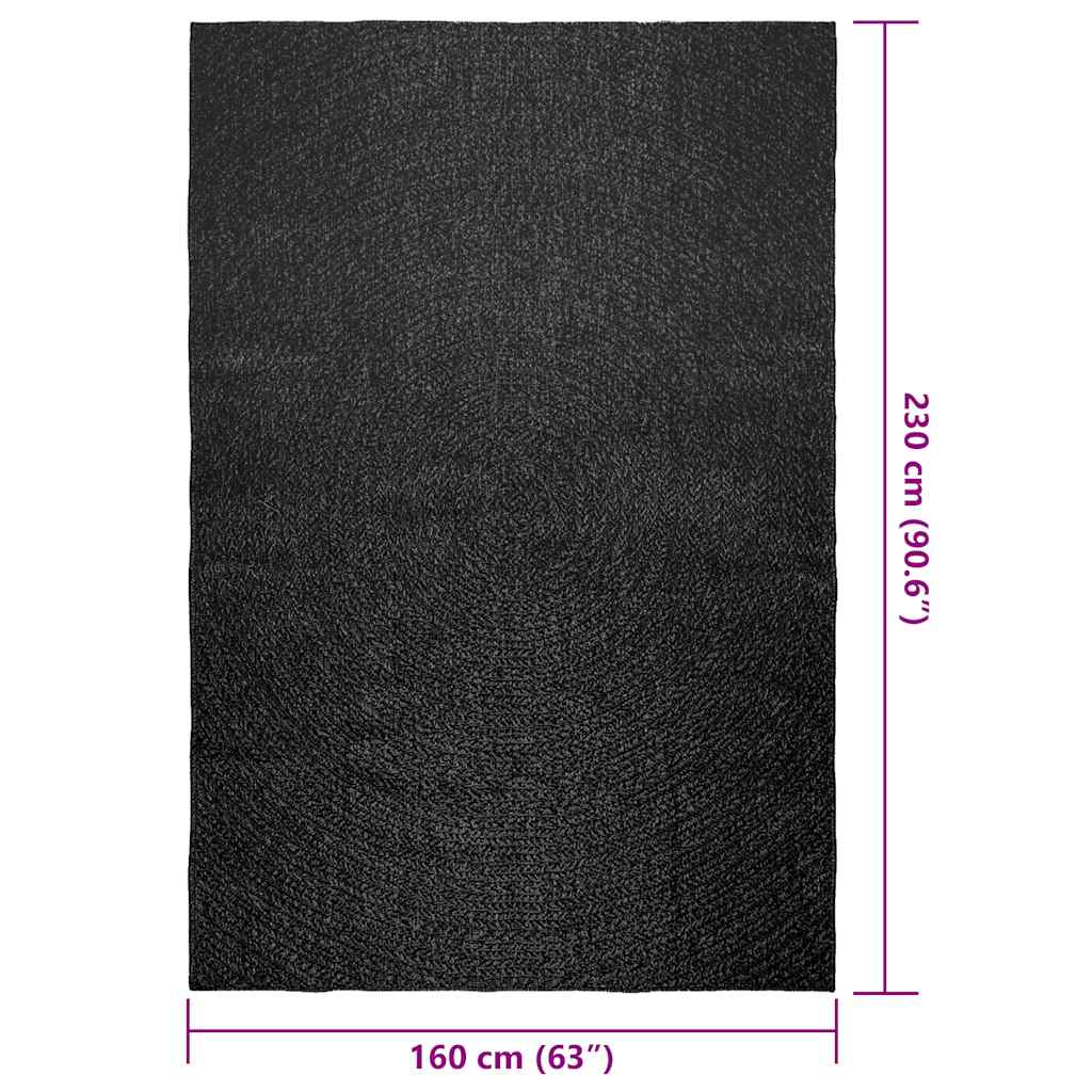 vidaXL Rug ZIZUR Anthracite 160x230 cm Jute Look Indoor and Outdoor
