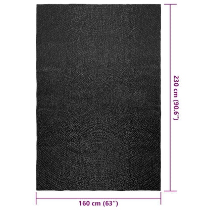 vidaXL Rug ZIZUR Anthracite 160x230 cm Jute Look Indoor and Outdoor