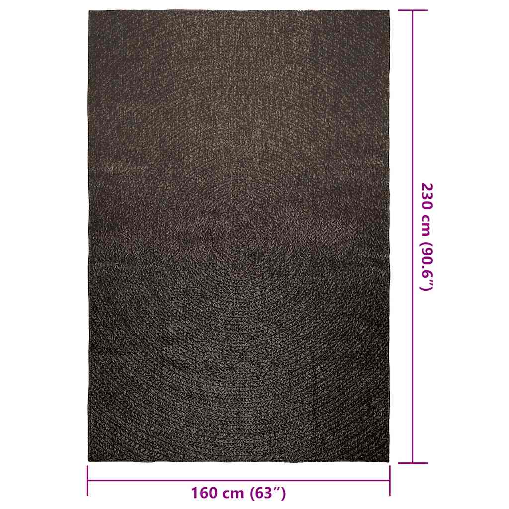 vidaXL Rug ZIZUR Anthracite 160x230 cm Jute Look Indoor and Outdoor