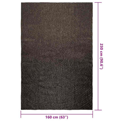 vidaXL Rug ZIZUR Anthracite 160x230 cm Jute Look Indoor and Outdoor