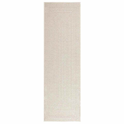 vidaXL Rug ZIZUR Cream 80x250 cm Jute Look Indoor and Outdoor