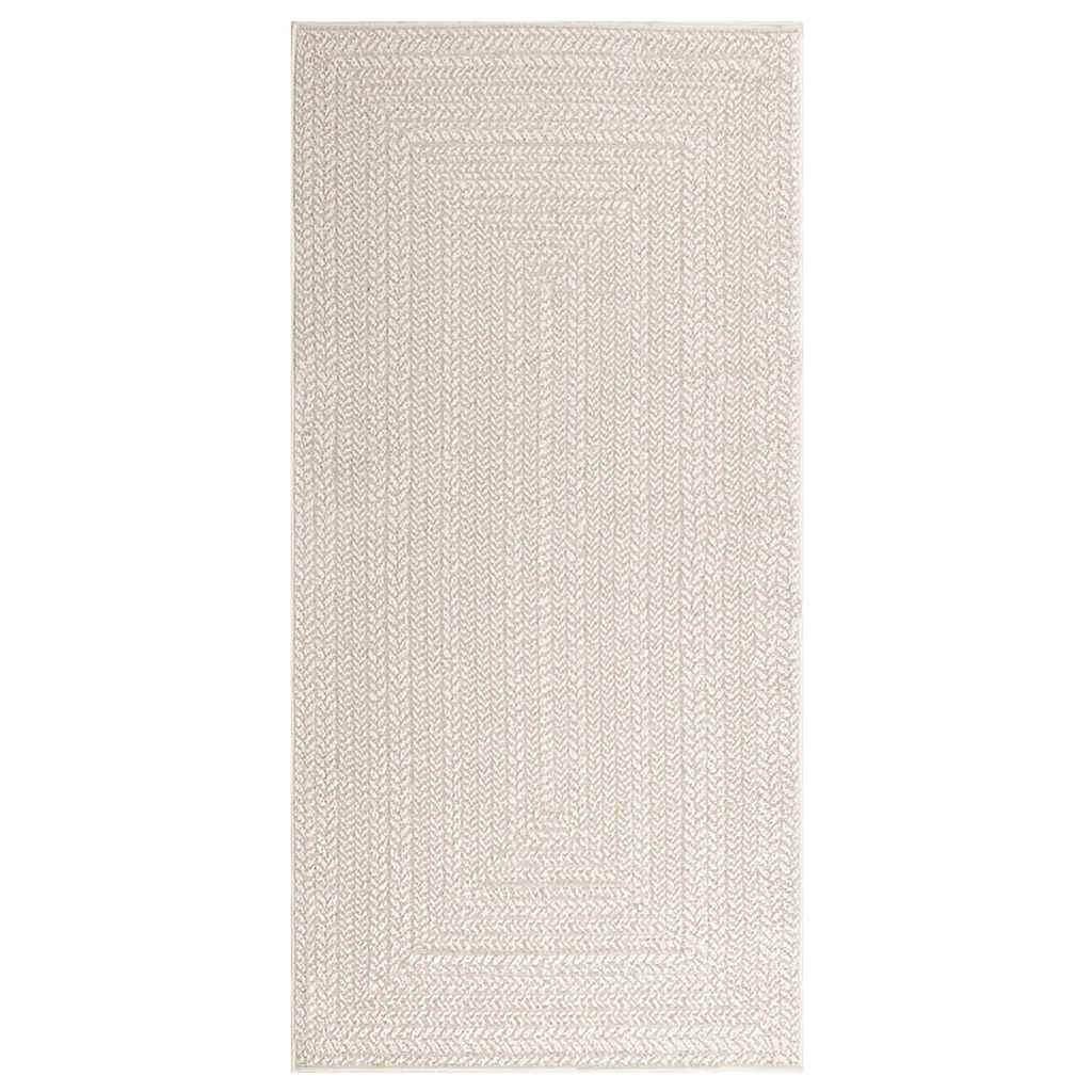 vidaXL Rug ZIZUR Cream 100x200 cm Jute Look Indoor and Outdoor
