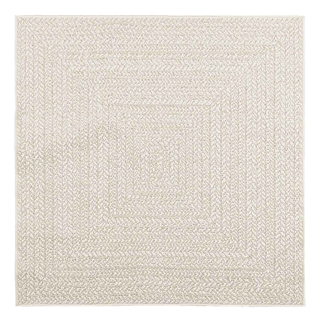 vidaXL Rug ZIZUR Cream 120x120 cm Jute Look Indoor and Outdoor