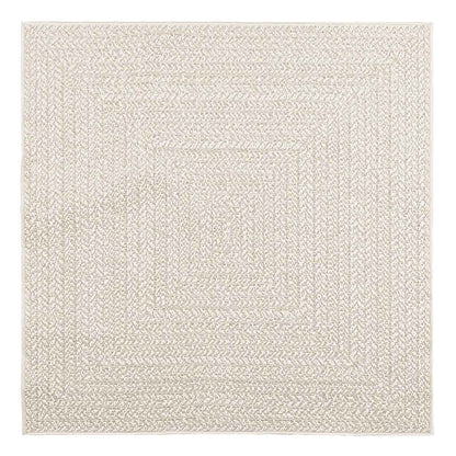 vidaXL Rug ZIZUR Cream 120x120 cm Jute Look Indoor and Outdoor