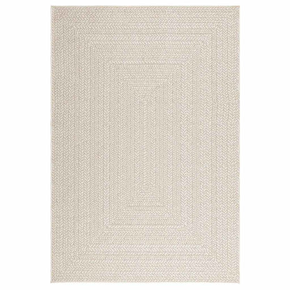 vidaXL Rug ZIZUR Cream 140x200 cm Jute Look Indoor and Outdoor