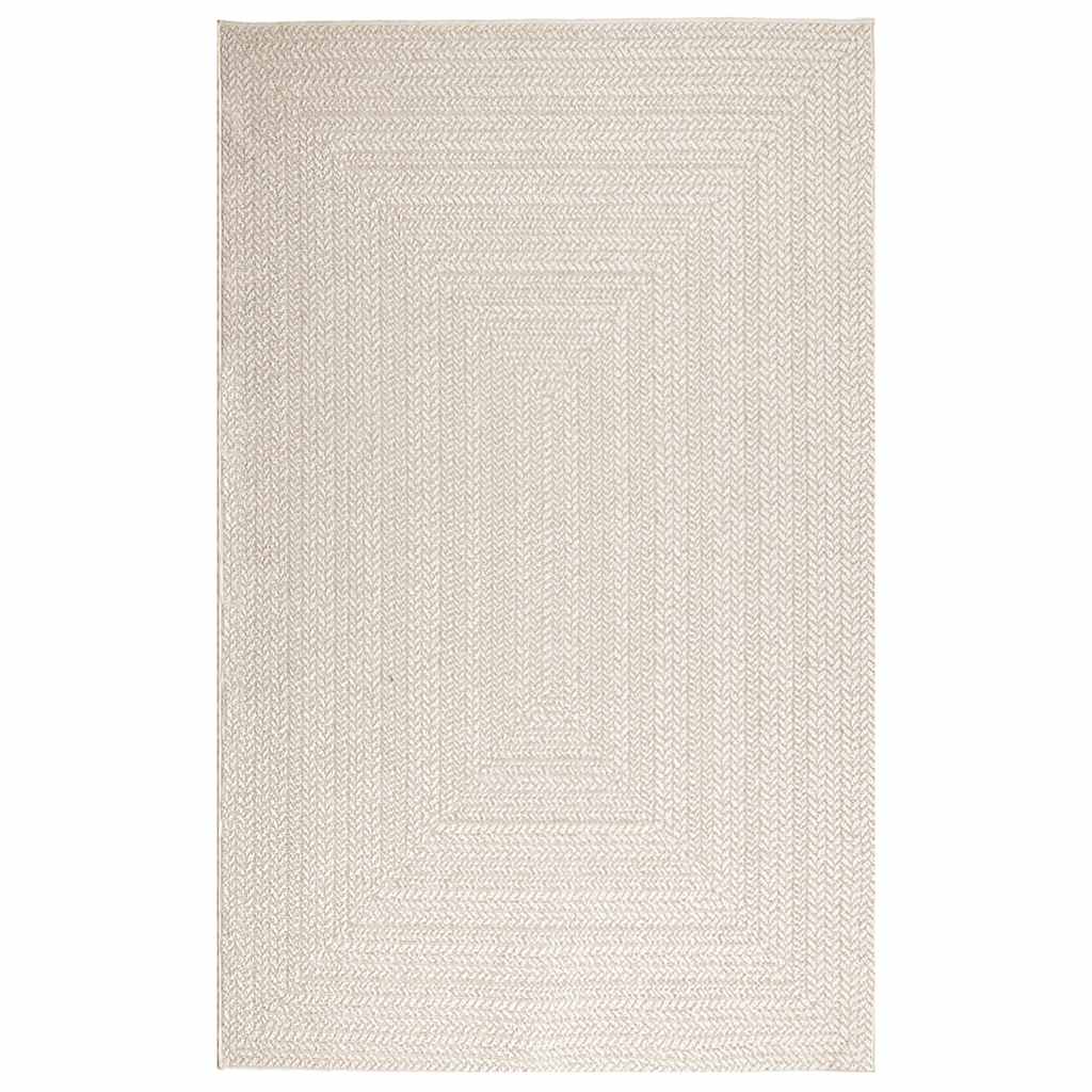 vidaXL Rug ZIZUR Cream 160x230 cm Jute Look Indoor and Outdoor