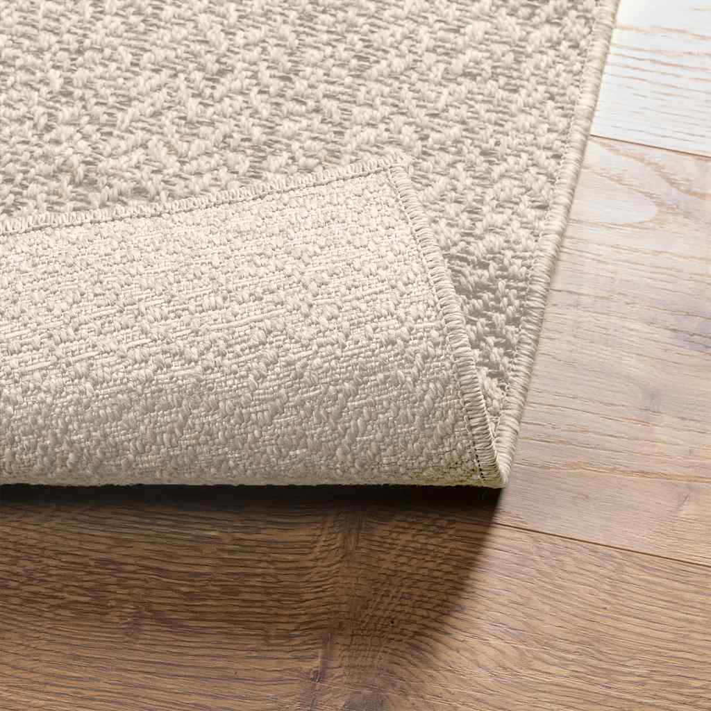 vidaXL Rug ZIZUR Cream 200x200 cm Jute Look Indoor and Outdoor