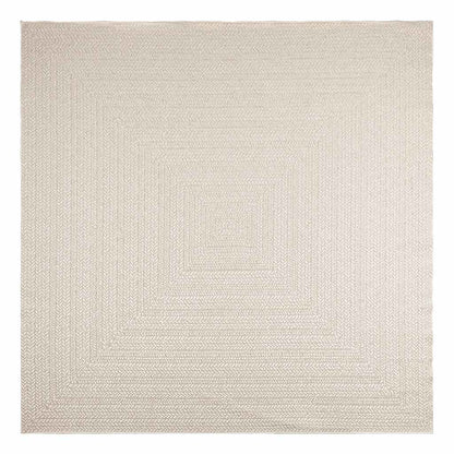 vidaXL Rug ZIZUR Cream 240x240 cm Jute Look Indoor and Outdoor
