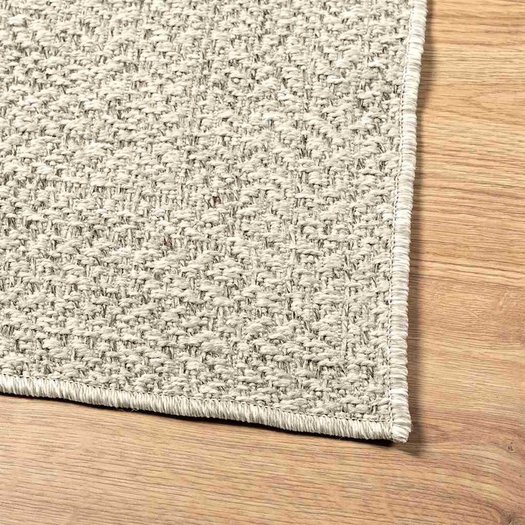 vidaXL Rug ZIZUR Cream 240x240 cm Jute Look Indoor and Outdoor