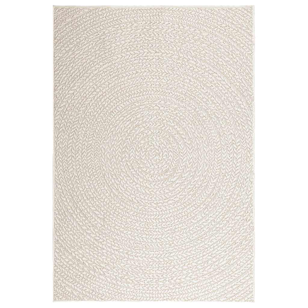 vidaXL Rug ZIZUR Cream 120x170 cm Jute Look Indoor and Outdoor