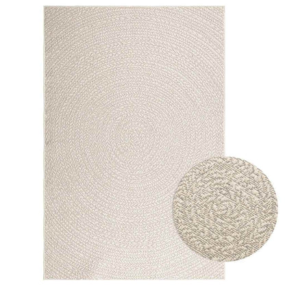 vidaXL Rug ZIZUR Cream 140x200 cm Jute Look Indoor and Outdoor
