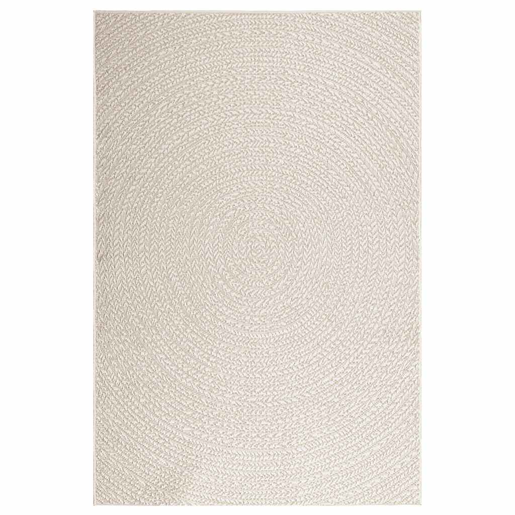 vidaXL Rug ZIZUR Cream 140x200 cm Jute Look Indoor and Outdoor