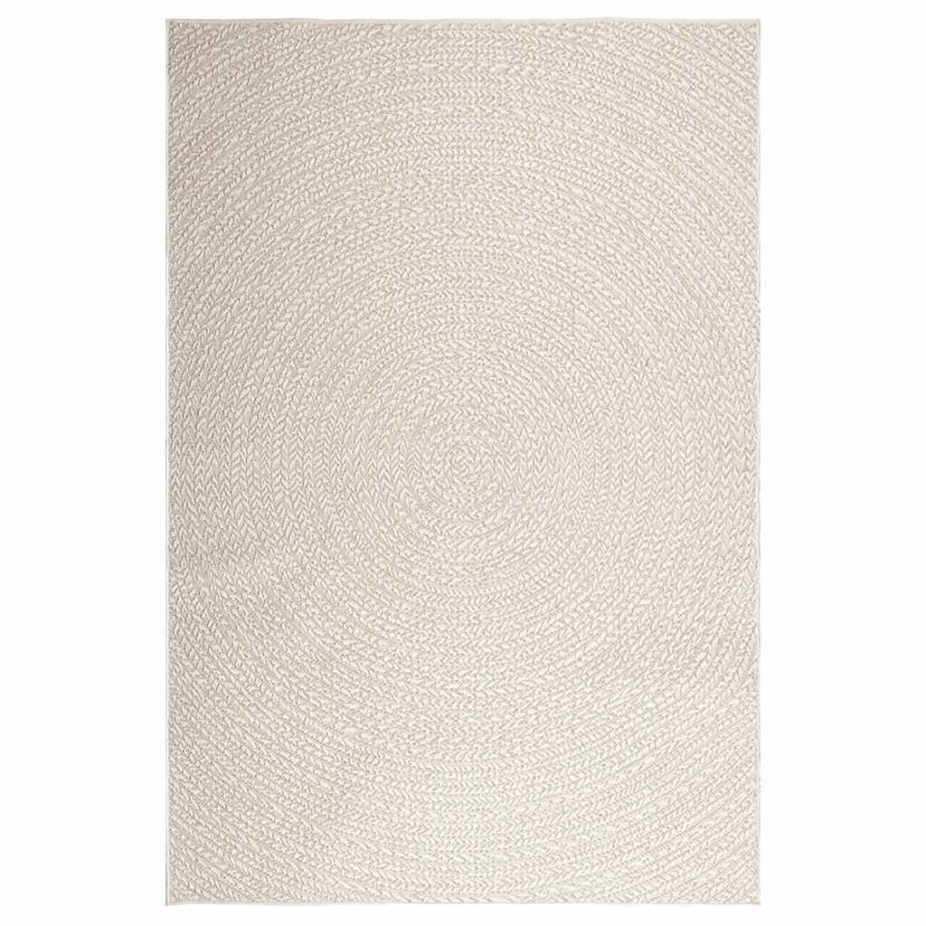 vidaXL Rug ZIZUR Cream 160x230 cm Jute Look Indoor and Outdoor