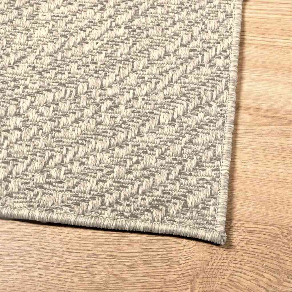 vidaXL Rug ZIZUR Cream 200x200 cm Jute Look Indoor and Outdoor