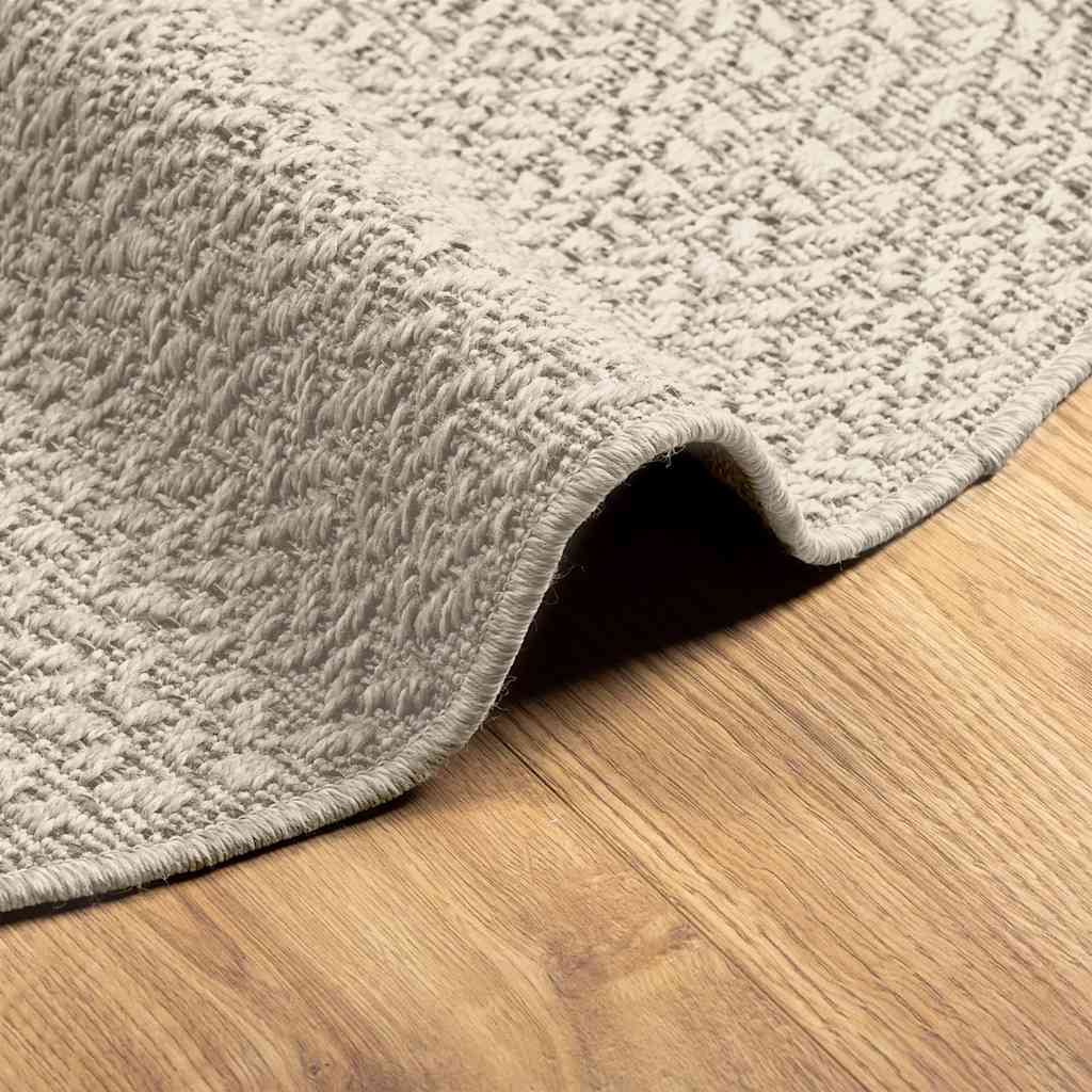 vidaXL Rug ZIZUR Cream Ø 200 cm Jute Look Indoor and Outdoor