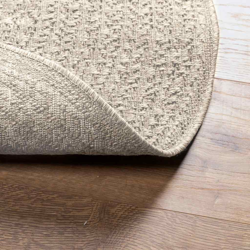 vidaXL Rug ZIZUR Cream Ø 200 cm Jute Look Indoor and Outdoor