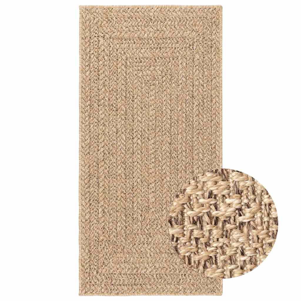 vidaXL Rug ZIZUR Beige 60x110 cm Jute Look Indoor and Outdoor