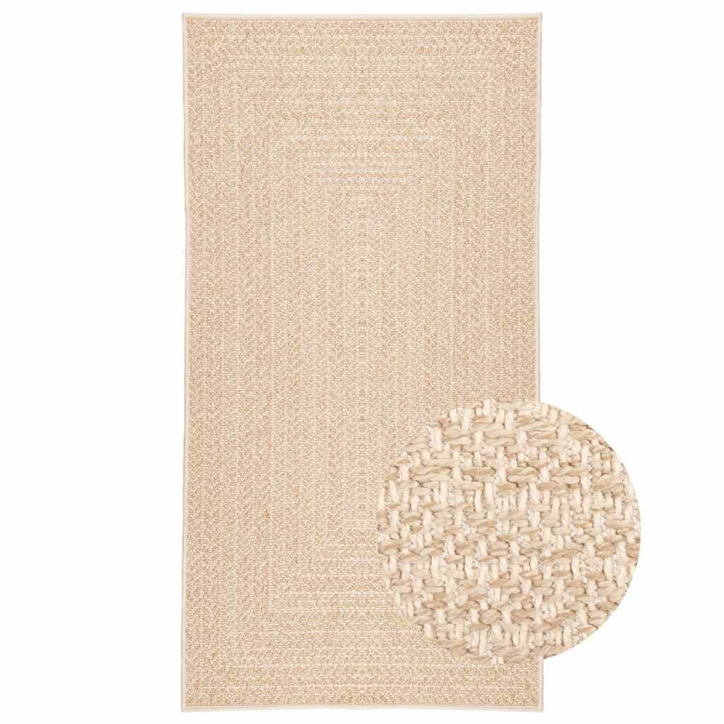 vidaXL Rug ZIZUR Beige 60x110 cm Jute Look Indoor and Outdoor