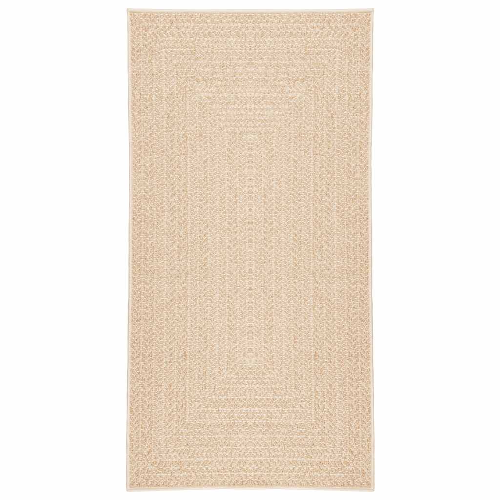 vidaXL Rug ZIZUR Beige 80x150 cm Jute Look Indoor and Outdoor
