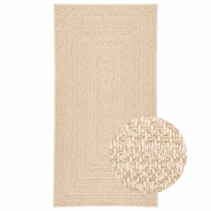 vidaXL Rug ZIZUR Beige 80x150 cm Jute Look Indoor and Outdoor