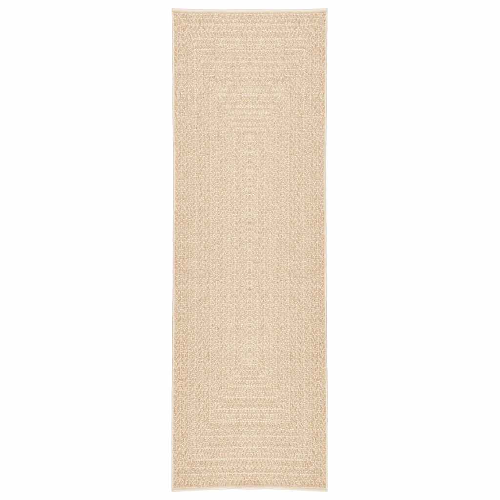 vidaXL Rug ZIZUR Beige 80x250 cm Jute Look Indoor and Outdoor