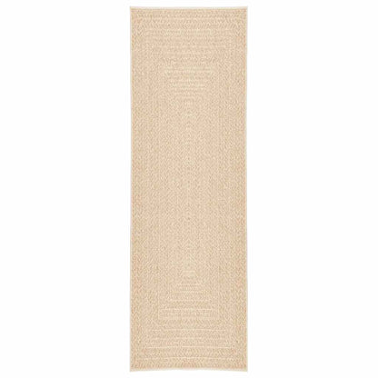 vidaXL Rug ZIZUR Beige 80x250 cm Jute Look Indoor and Outdoor