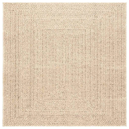 vidaXL Rug ZIZUR Beige 120x120 cm Jute Look Indoor and Outdoor